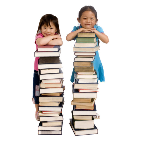 Confident Learners Literacy Program - Children leaning on books